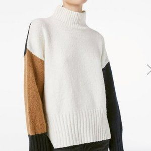 FRAME Colorblock Turtleneck Sweater - Size Small, Great Condition hardly worn